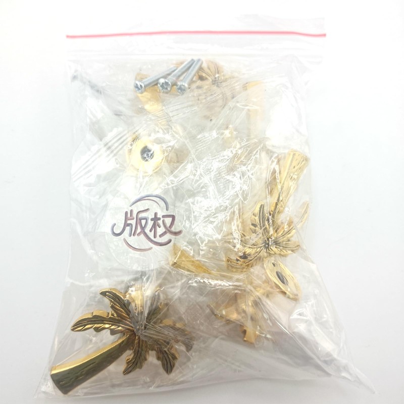 WBNYX Gold Palm Tree Cabinet Knobs - 6 Pcs Coconut