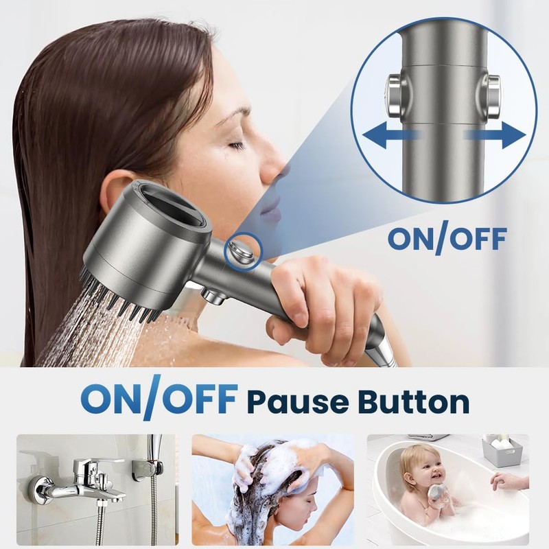 JOMST Filtered Shower Head with Handheld,High Pressure Shower Head 4