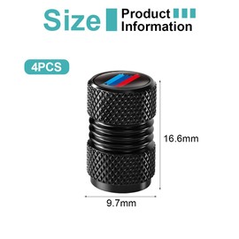 OUDQFCJ Valve Caps Car Set of 4, Car Valve Cap Aluminium Metal with Seal for Stable Tyre Pressure, Car Valve Cap Valve Cover Tyre Valve Caps Car SUV Motorcycle – Sport Style