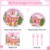 Avezano 96 pcs Gingerbread Party Decorations Pink Christmas Party Decorations