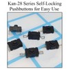 Pack of 20 Self-Locking Push Button Switches, KAN-28 ON-Off Mini