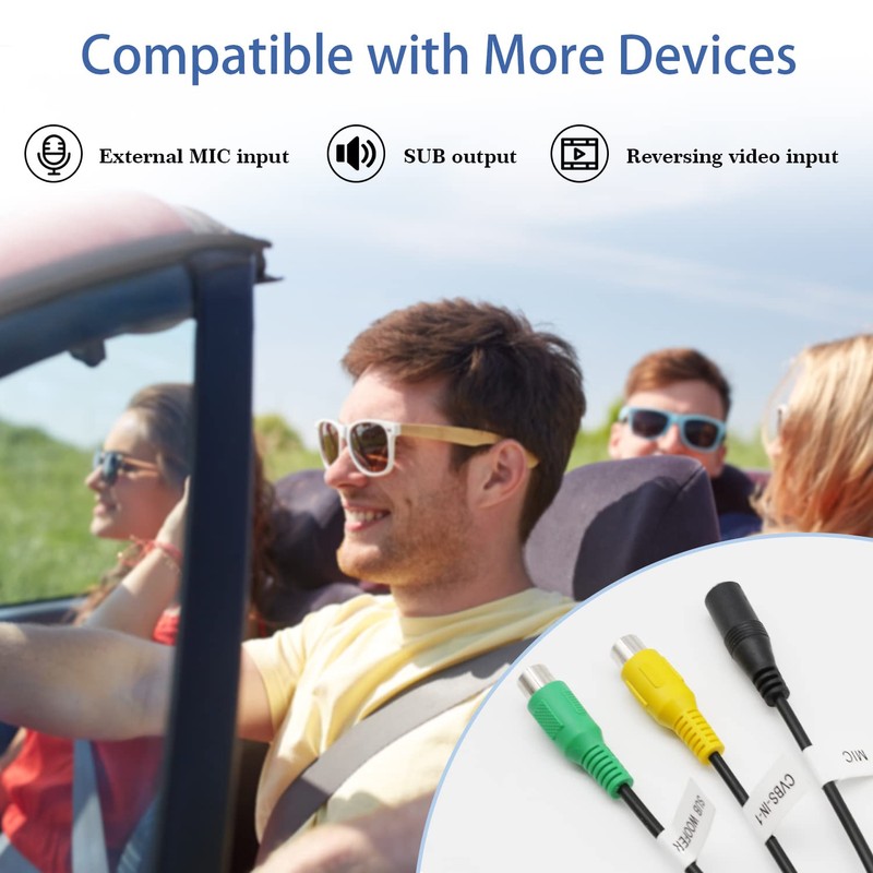 Fiegromech 20 Pin Car Radio RCA Harness Adapter Plugs for