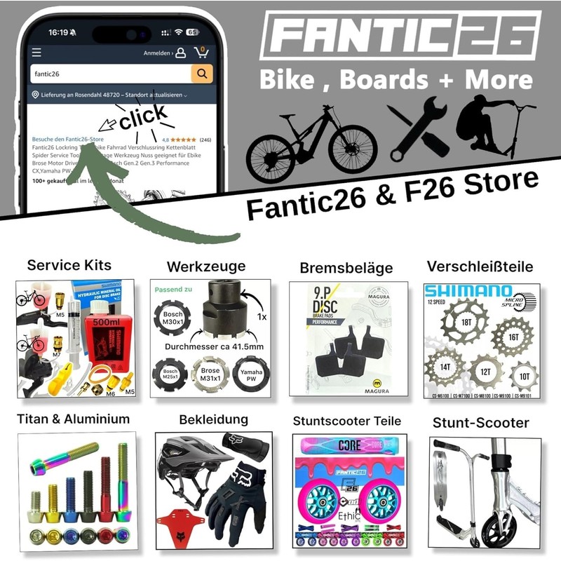 Fantic26 F26 Mud Guard Bicycle MTB DH FR Ebike Compatible
