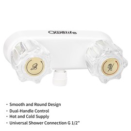 RV Faucet, RV Camper Shower Faucet Replacement, 4” Bath Valve Diverter Assembly Kit, Bathroom Shower Mixing Valve Control for RV Camper Van Travel Trailer Motorhome