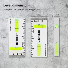 BETHEL Pocket Bubble Level - Mini 90°/180° Spirit Level with Shatterproof Design, High Accuracy for Picture Hanging, DIY Projects, Construction - Compact 95x40x15mm Layout Tool