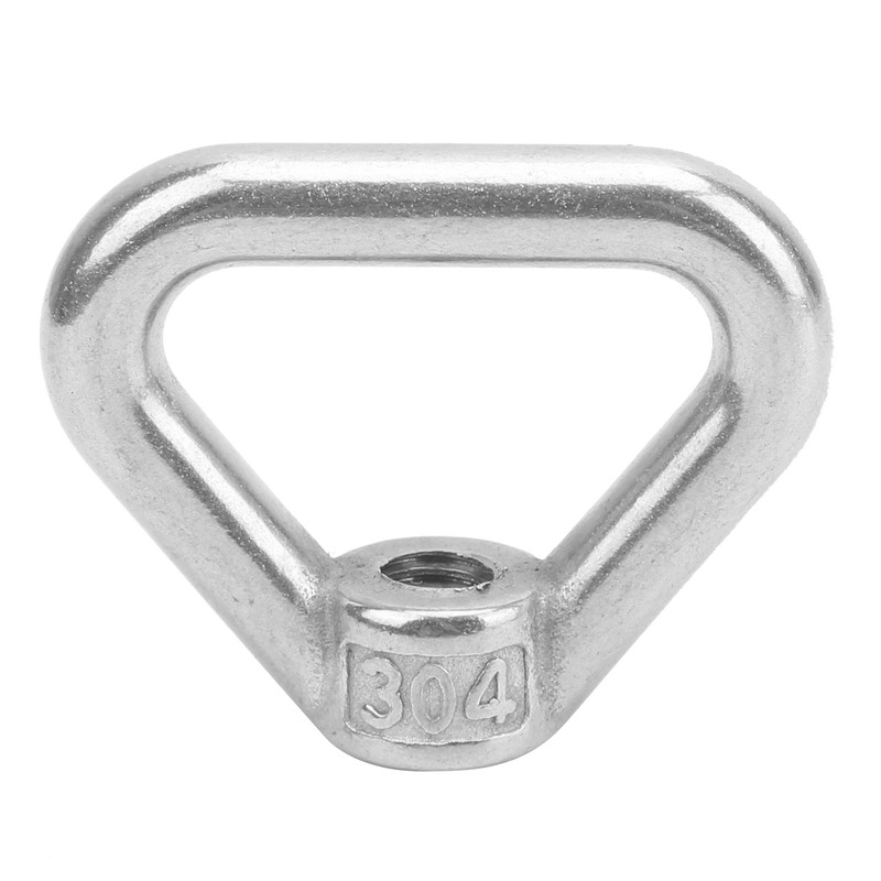 10pcs Silver Screw Nut 304 Stainless Steel Triangle Ring Nut