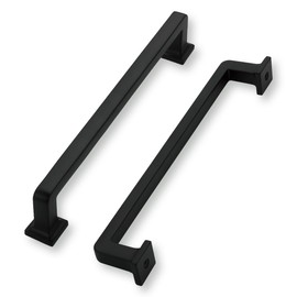 khtumeware 6 Pack Matte Black Cabinet Pulls, 8-3/4 Inch(224mm) Hole Centers Cabinet Handles Kitchen Hardware Straight Bar for Cabinets and Drawer Pulls