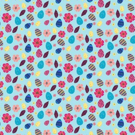 GRAPHICS & MORE Colorful Easter Eggs and Flowers Gift Wrap Wrapping Paper Rolls