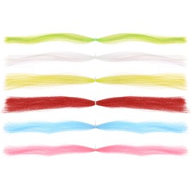 PATIKIL Crystal Flash Fly Fishing Line Fly Tying Material, 6Pcs 250 Strands Dry Flies Decorating Accessories for Making Fishing Hook Lure Flies, 6 Colors