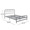 Christopher Knight Home Sylvia Queen-Size Iron Bed Frame, Minimal, Industrial,