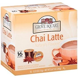 Grove Square Chai Latte, 16-count Single Serve Cup for Keurig K-cup Brewers