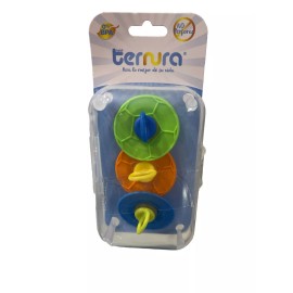 Ternura 3 Pack Baby silicone pacifiers miel from México