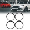 sourcing map 4 x Centring Rings 67.1 mm to 66.1