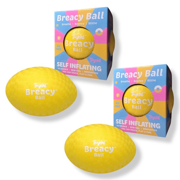 Tryeht Self Inflating Ball 5", Rubber New Feel Breacy Ball,