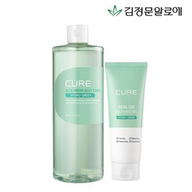 Kim Jong -moon Aloe Cure Jelly Toner 500ml+Realo 150ml Soothing Gel / 김정문알로에 큐어 젤리 토너 500ml+리알로에 수딩젤 150ml
