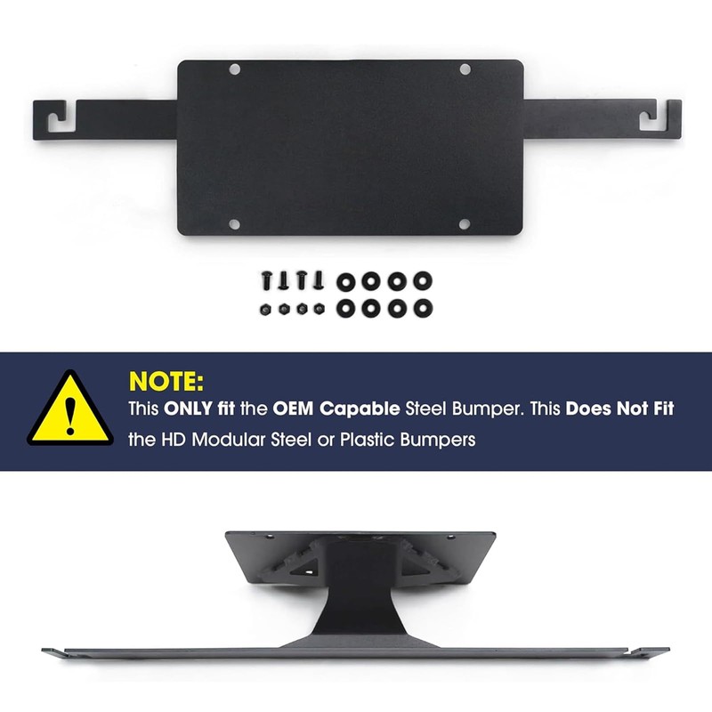 Capable Bumper Slanted Front License Plate Mount Compatible with 2021