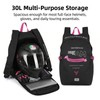 Waterproof Motorcycle Backpack, 30L Helmet Bag with Laptop Pocket, Gray