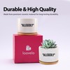 Loovelo Allegedly Lawyer Gifts Ceramic Succulent Plant Pot with Bamboo