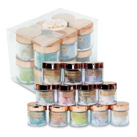 Vaga 12 Acrilico Para Uñas Colores Galaxia 10g