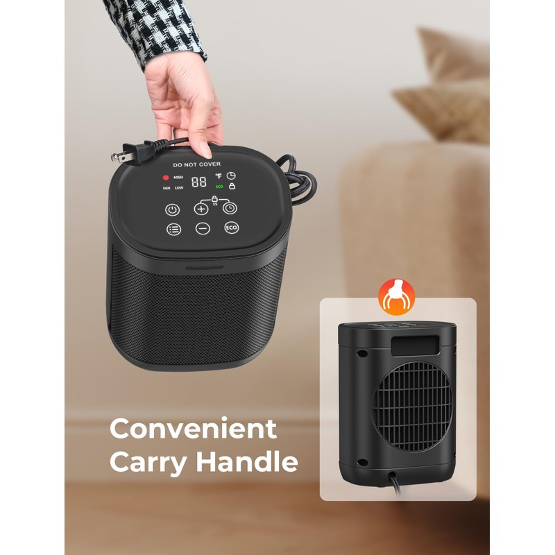 1500W Space Heaters for Indoor Use, PTC Ceramic Electric Heaters