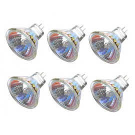 ShuoHui MR11 Halogen Bulbs 12 V 10 W GU4 Bi-Pin Base Spotlight Dimmable Glass Cover 35 mm Diameter Warm White 2700 K (4)