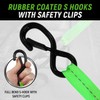 Retractable Ratchet Straps(4 Pack) - 1in x 10ft Self Retracting