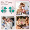 Flyow St Patricks Day Clover Earrings for Women 925 Sterling