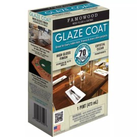 (6)-FAMOWOOD GLAZE COAT 16 Oz Leveling High-Gloss Epoxy Pour On Finish 5050060