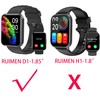 Lamshaw for RUIMEN D1 Smart Watch Protective Case, TPU Screen