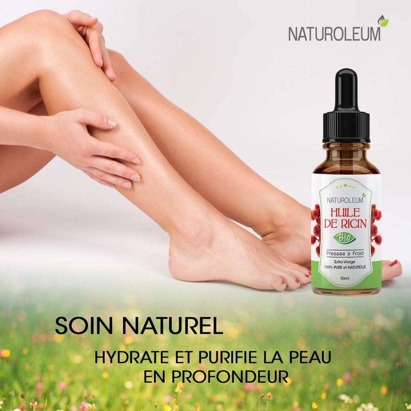 Organic Castor Oil Cold Pressed Pure and Natural Care for