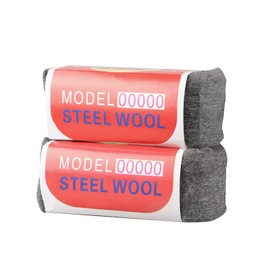 Steel Wool, Steel Wool 00000, Pack of 2 Extra Fine Steel Wool, Polishing, Cleaning Plastic Blinds, For Filling Holes and Cracks in Walls, for Rooms, Garages and Gardens