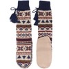 Calcetines suaves y peludos para mujer con borla, dos tamaños,