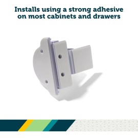 Cerradura Magnética Adhesiva Segura En Blanco Con 2 Unidades