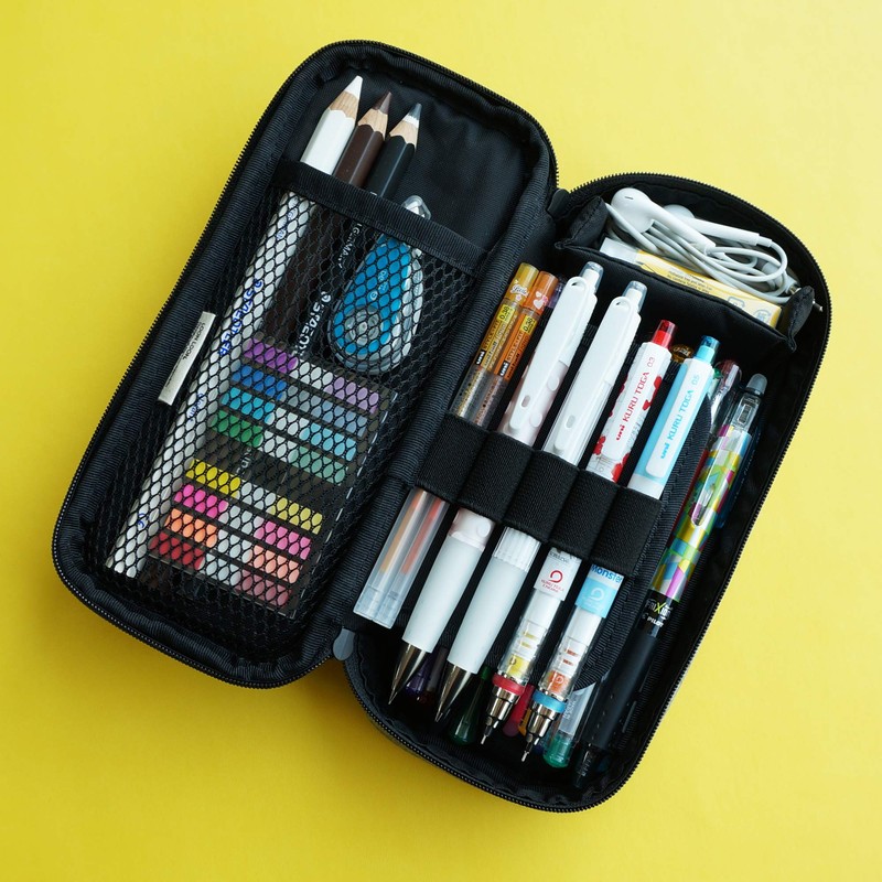 LOONLOON 660 Rainy Pencil Case, Black, Modern