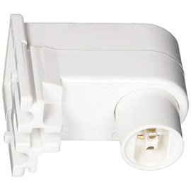 Leviton 13464-W Fluorescent Lampholder, Pedestal Base With 20GA Side Grooves