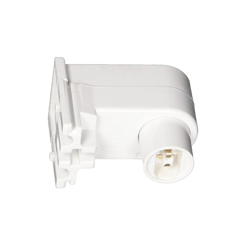 Leviton 13464-W Fluorescent Lampholder, Pedestal Base With 20GA Side Grooves