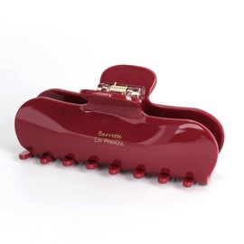 4 Inch Hair Claw Clips for Women - Strong Hold Non-Slip Hair Clips for Thick Hair, Premium Acetate Tortoise Shell Hair Clip French Barrettes (Ruby Red)