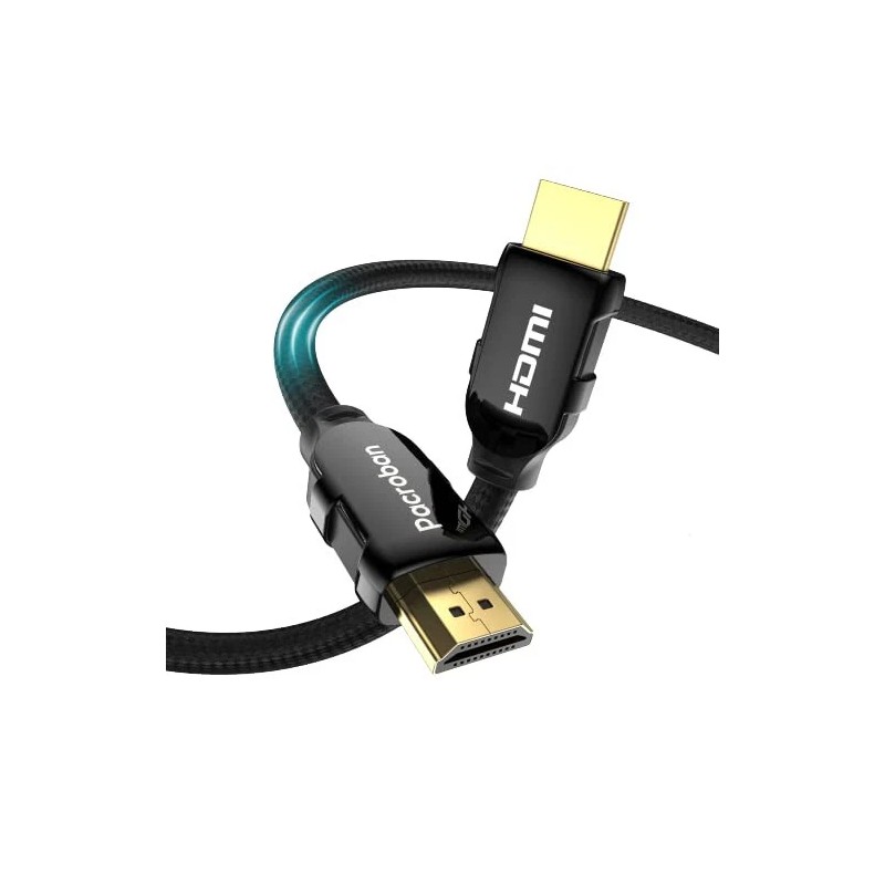 Pacroban 8K HDMI 2.1 Braided Cable (1ft-3 Pack) Supports 48Gbps