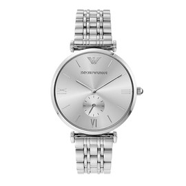 Emporio Armani AR1819 Men's Silver Genuine Imported Product, Silver, Bracelet Type