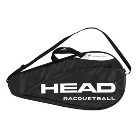 HEAD Racquetball Deluxe Coverbag - Racket Carrying Bag with Accessory Compartment & Adjustable Shoulder Strap, Black
