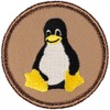 Cartoon Penguin Patrol Patch - 2" Diameter Round Embroidered Patch
