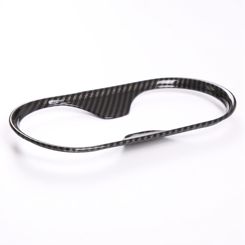 Aswalling Car Carbon Fiber ABS Gear Water Cup Frame Cover