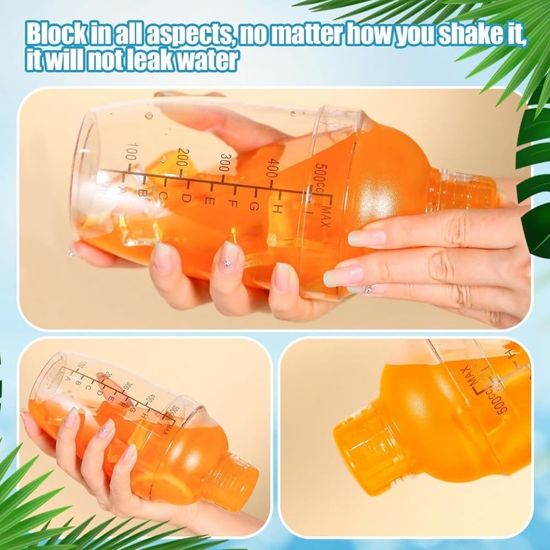Geroosaty 4 Pcs Plastic Cocktail Shaker Hand Drink Mixer Shaker