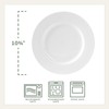 Everyday White Classic Rim 10.75 Inch Dinner Plates, Set of