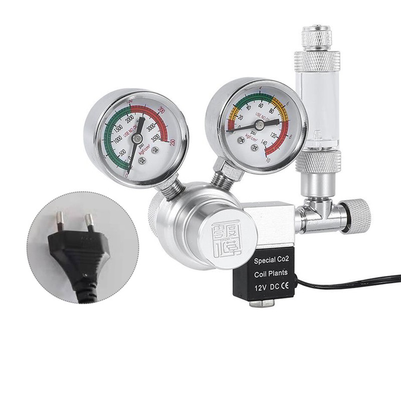 Aquarium CO2 Regulator CO2 Cylinder Pressure Reducing Regulator with Solenoid