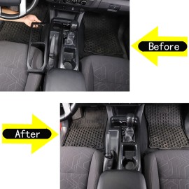 Unbranded Fits 2016-2023 Toyota Tacoma Dash Gear Box Panel ABS Matte Black Trim Cover set