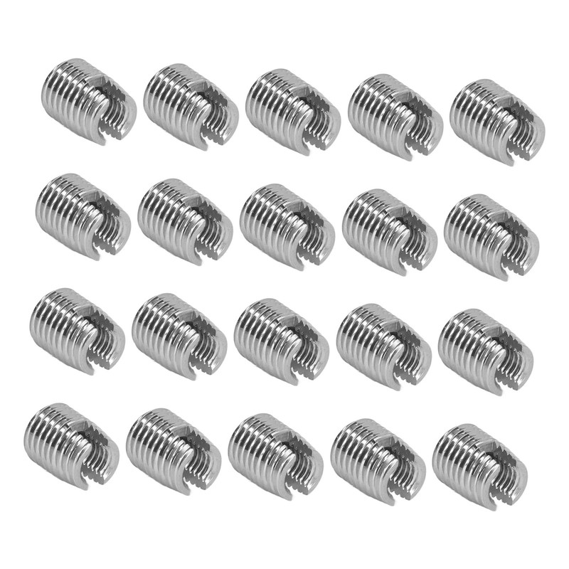 20PCS Self Tapping Insert Stainless Steel Slotted Wire Thread Repair