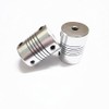 4pcs Aluminum Alloy Flexible Coupler Silver 3mm to 5mm Shaft