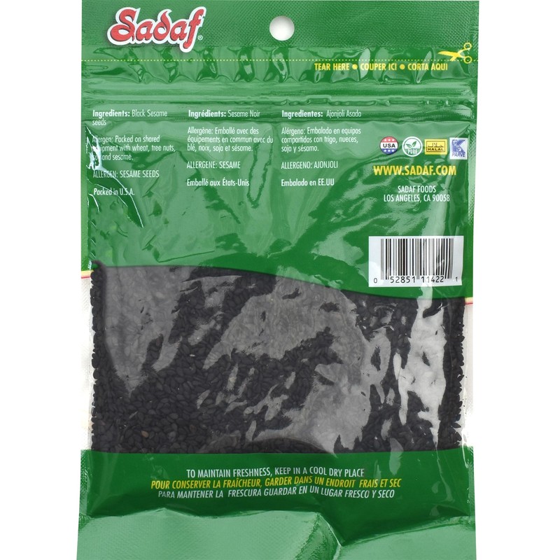 Sadaf Black Sesame Seeds - Sesame Seeds for Cooking and