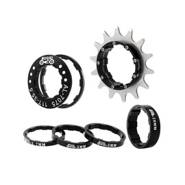 Bibike Single Speed Conversion Kit 13T/14T/15T/16T/17T Single Speed Cassette Conversion Spacers Black Gold Red